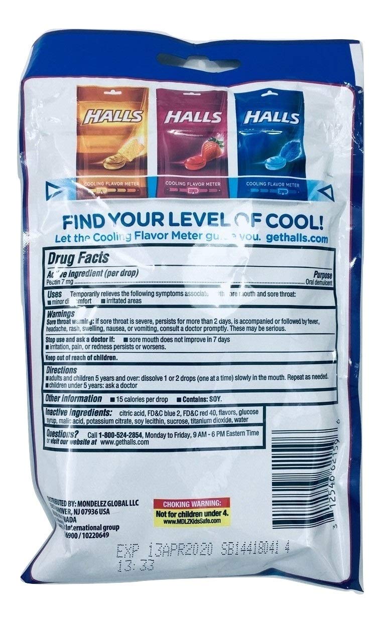 Halls Breezers Cool Berry Cough Drops - Pack of 3 HALLS buy supplements Au