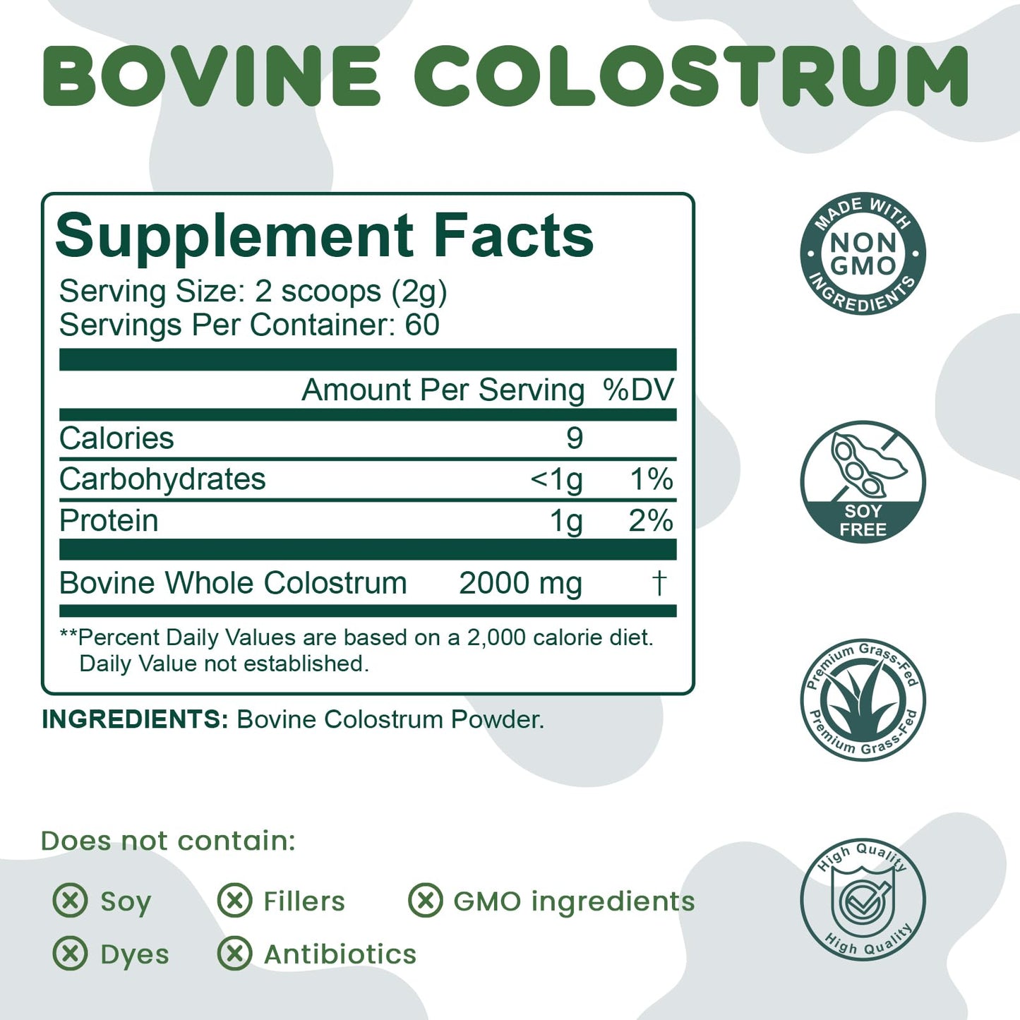 MICYDELAS Bovine Colostrum Supplement Powder 50% IgG Premium Bovine Colostrum for Gut Health Support, Immune Support, Muscle Recovery & Overall Wellness, Grass Fed, Non-GMO, Unflavored, 60 Servings MICYDELAS buy supplements Au