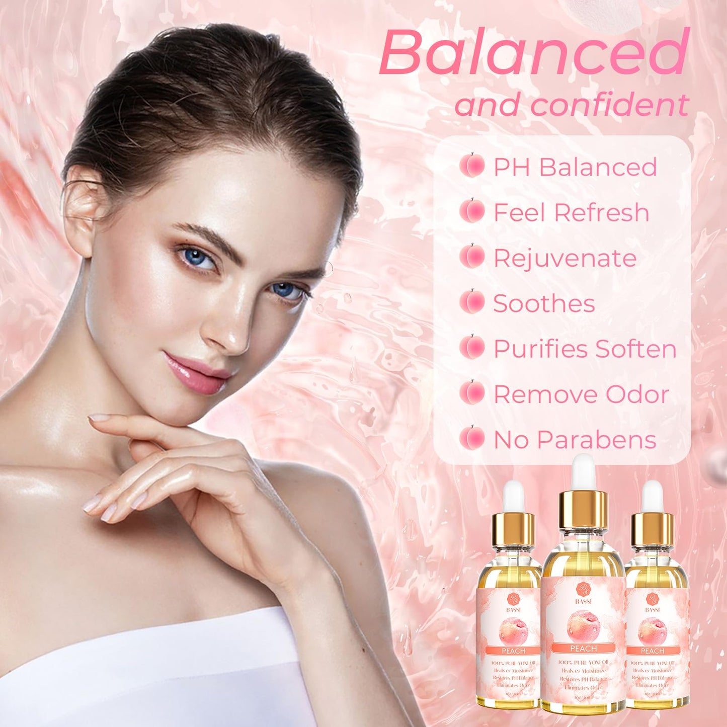 2 Pack Yoni Essential Oil Organic Feminine Oil Eliminates Odor Vaginal Moisturizer for Wetness BASSI