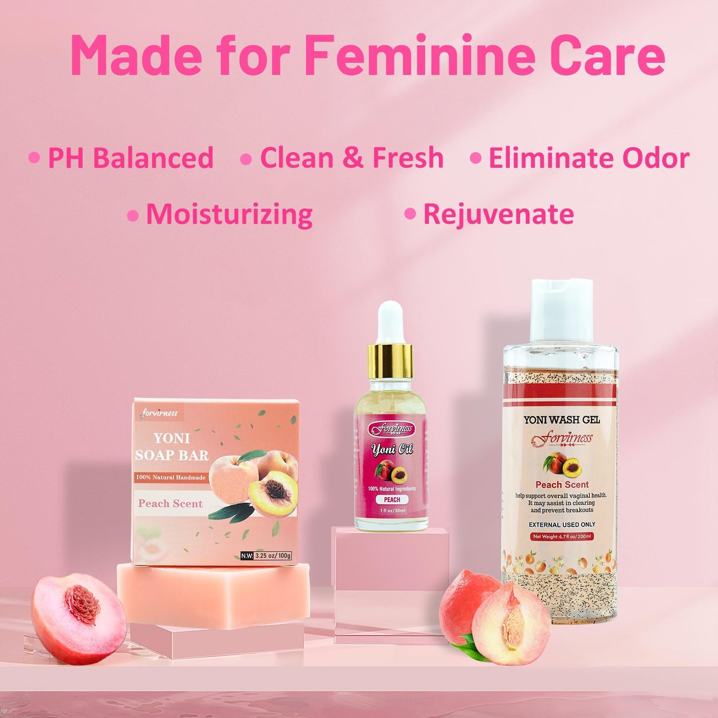 Yoni Wash Yoni Oil Yoni Bar Soap for Women ph Balance, Feminine Wash for Women Remove Odor forvirness