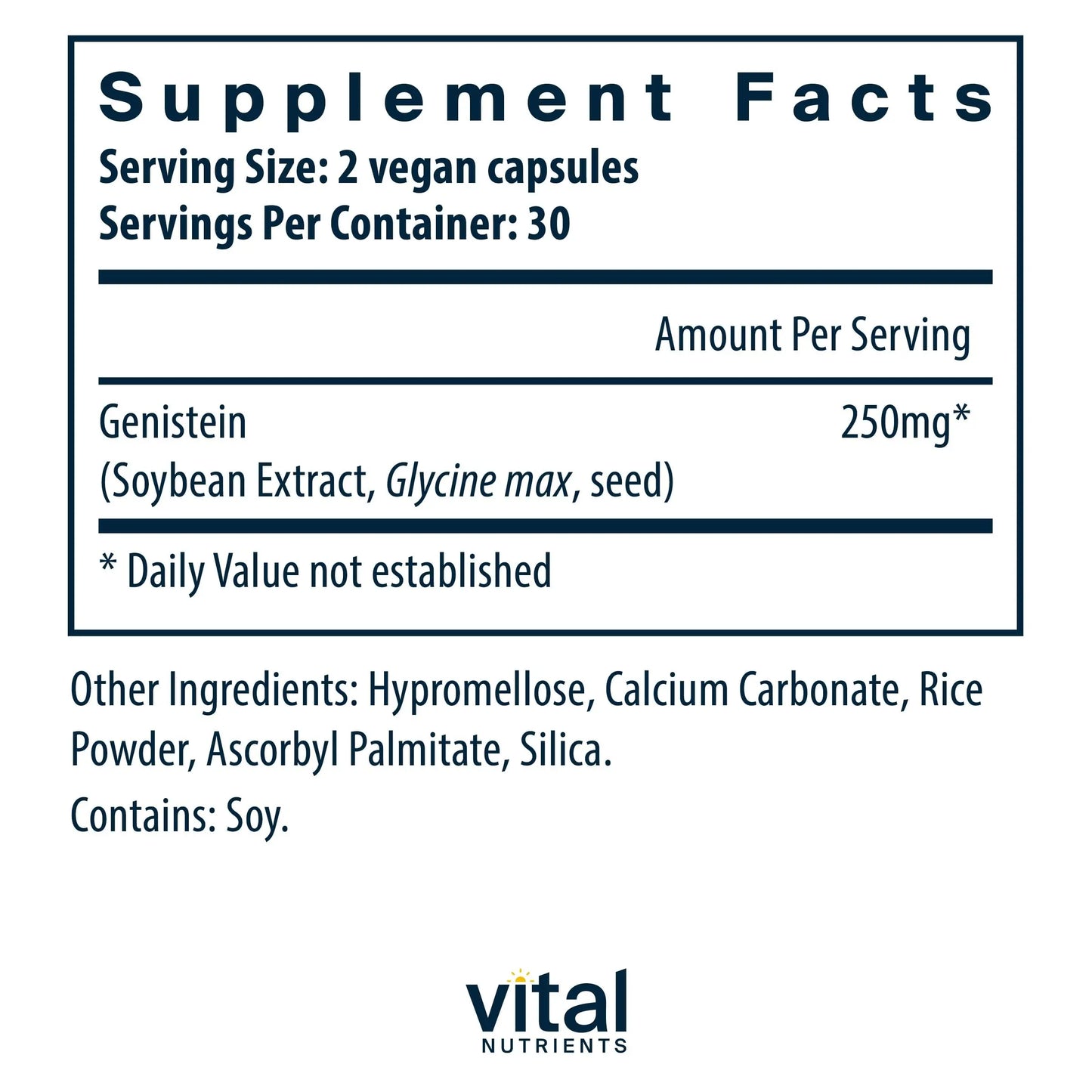 Vital Nutrients Genistein | Easily Absorbed Isoflavones for Bone Health Support Vital Nutrients