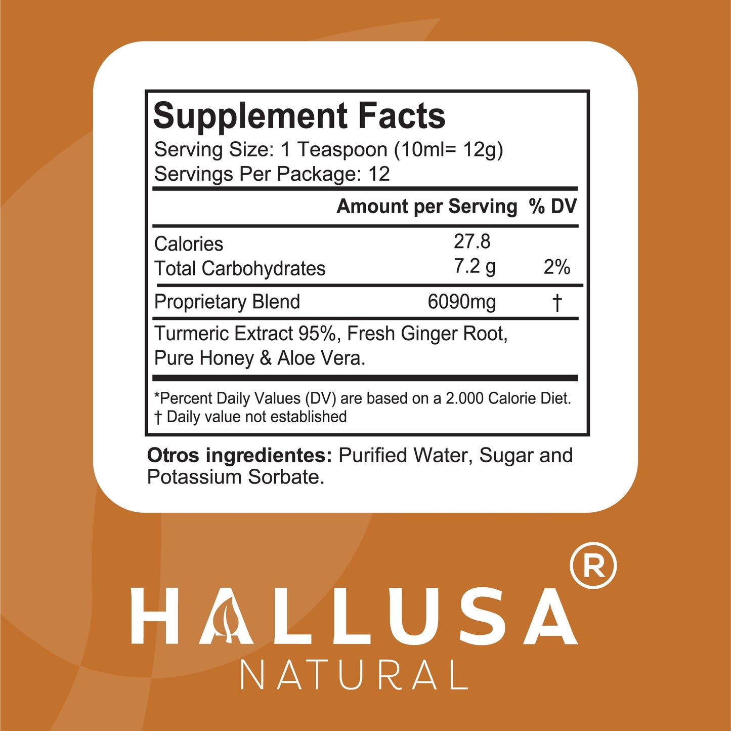 HallSyrup Herbal Supplement for Adults 4 oz – Natural Blend with Turmeric Extract 95%, Fresh Ginger Root, Pure Honey & Aloe Vera – Supports Throat Comfort, Seasonal Wellness & Everyday Vitality Hallusa Natural buy supplements Au