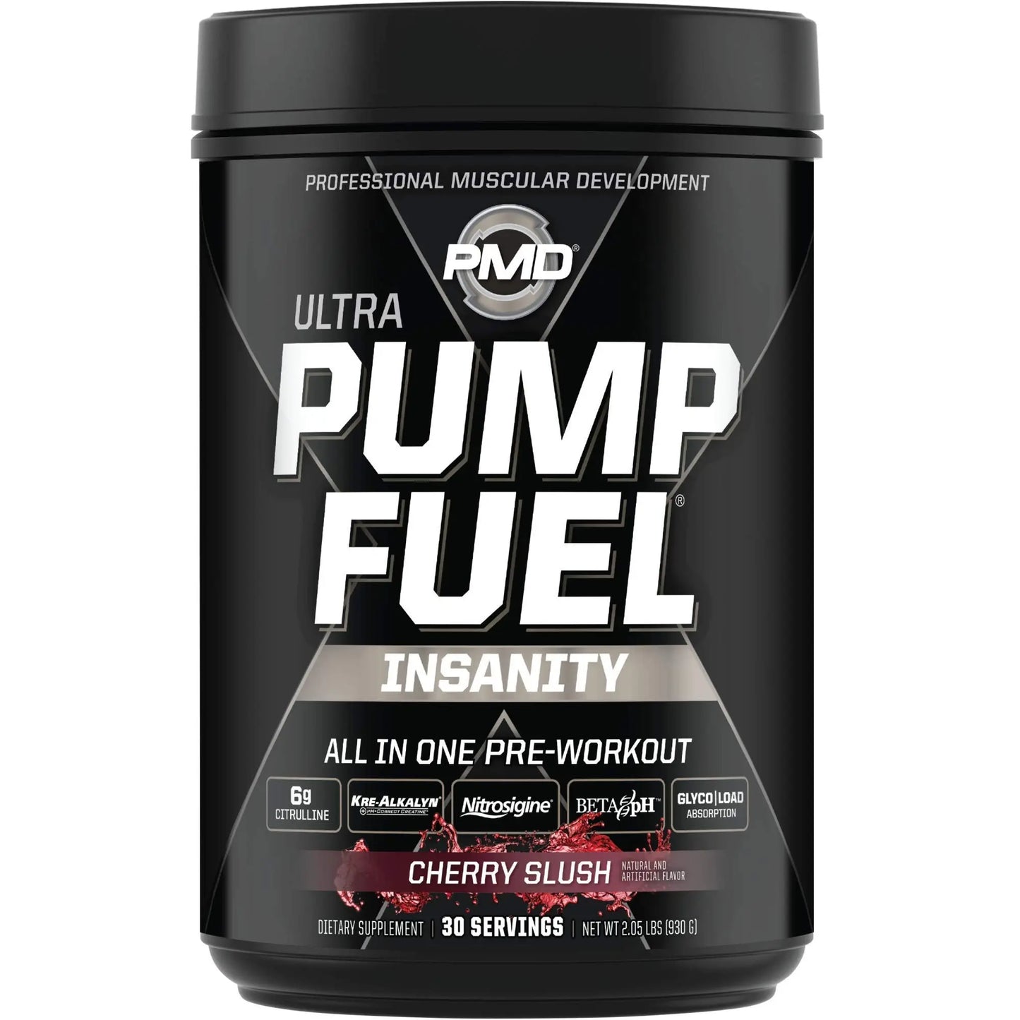 PMD Sports Ultra Pump Fuel Insanity - Pre Workout – Cherry Slush (30 Servings) PMD