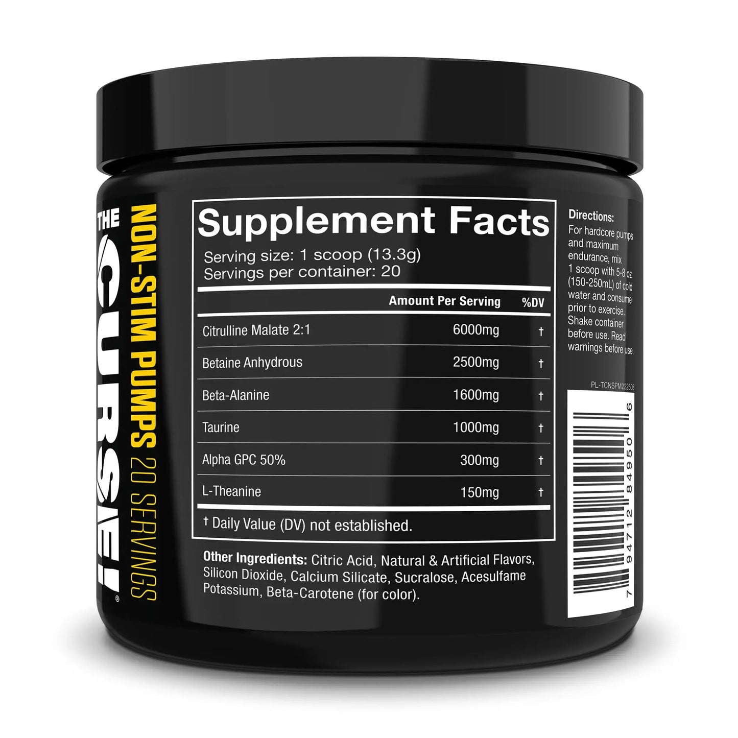 THE CURSE! JNX Sports Non-Stim Pumps Pre-Workout Supplement - Maximum Power THE CURSE!