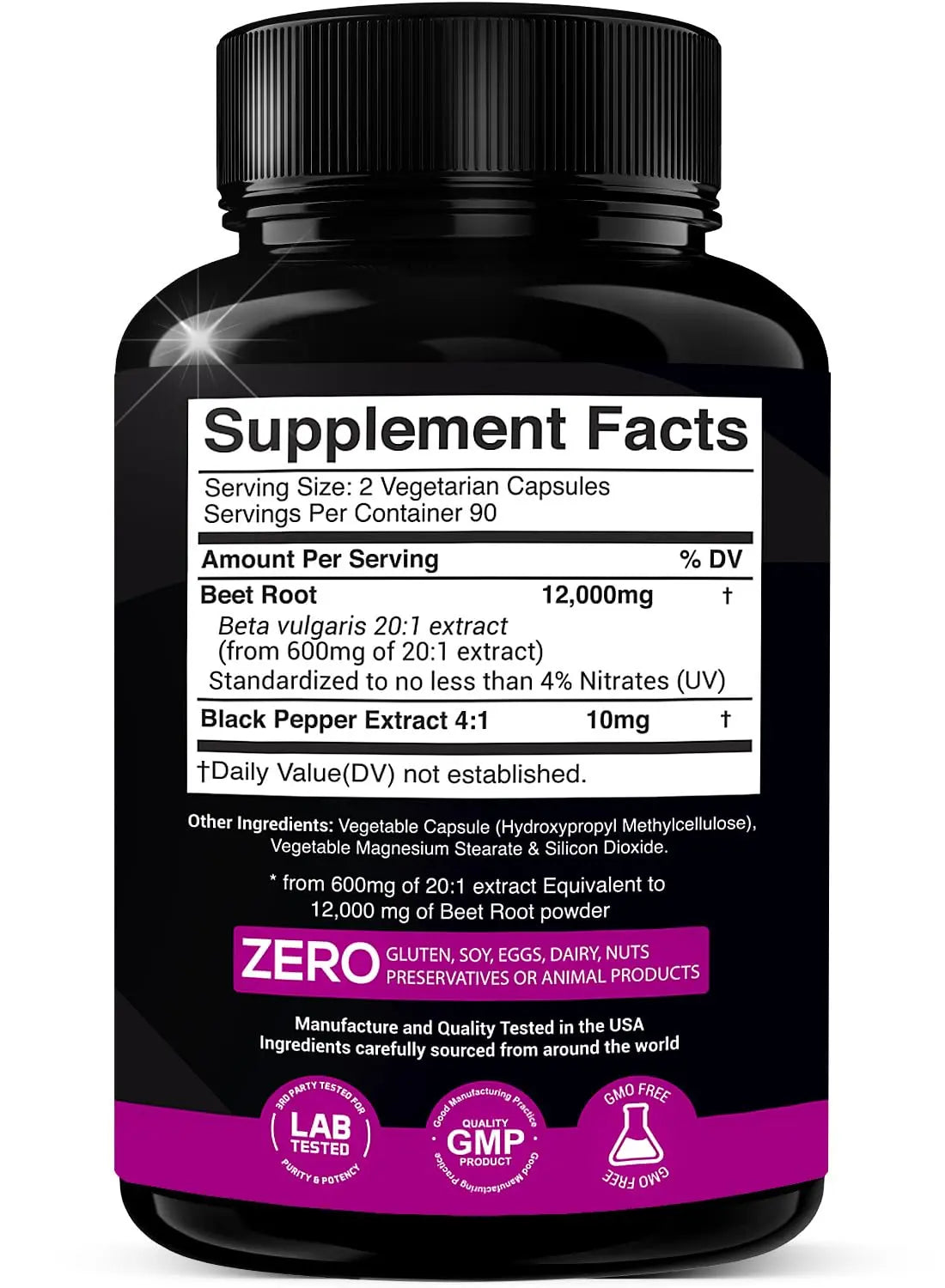 Beet Root Extract Capsules - 12000mg 20x Concentrated Beet Root Capsules Supplement X Gold Health