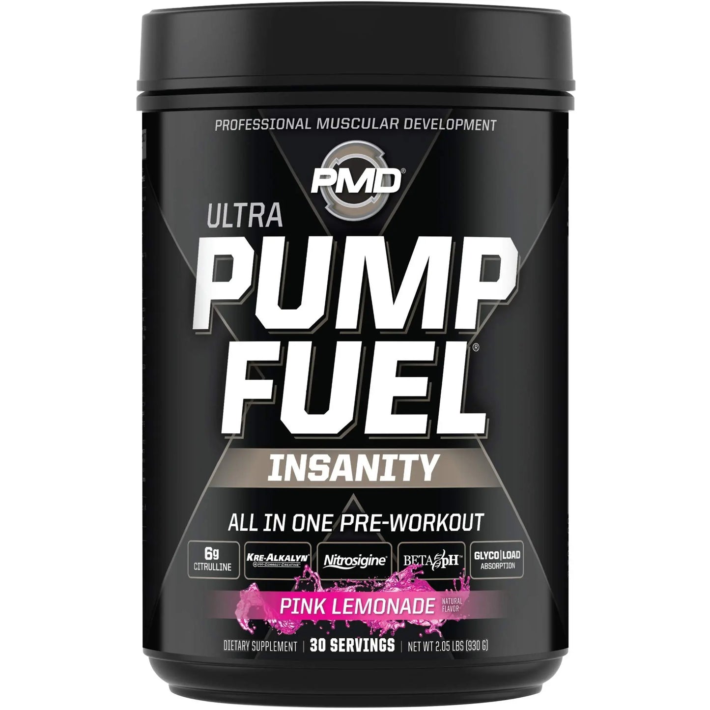 PMD Sports Ultra Pump Fuel Insanity - Pre Workout – Pink Lemonade (30 Servings) Sports PMD
