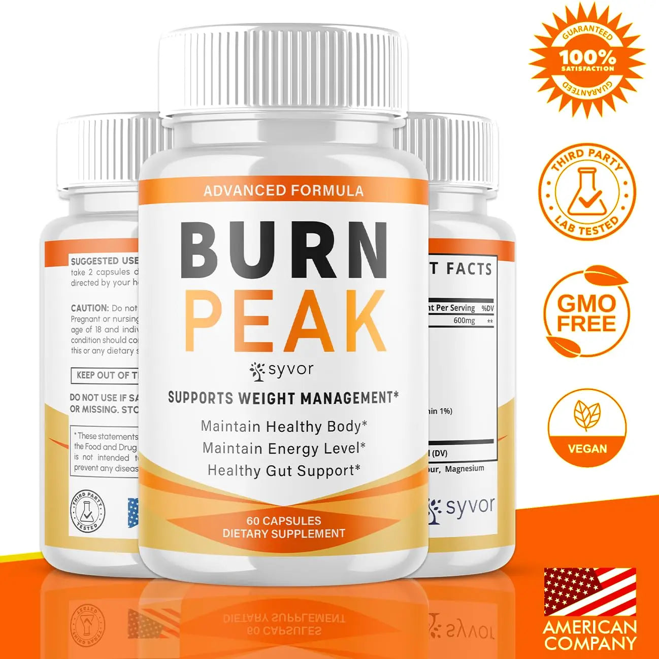 (5 Pack) Burn Peak Capsules, Official Burnpeak Pink Salt Pills with All Natural Ingredients, Advanced Health and Wellness Supplement with Premium Vitamins for Active Lifestyle Support (300 Capsules) Syvor buy supplements Au
