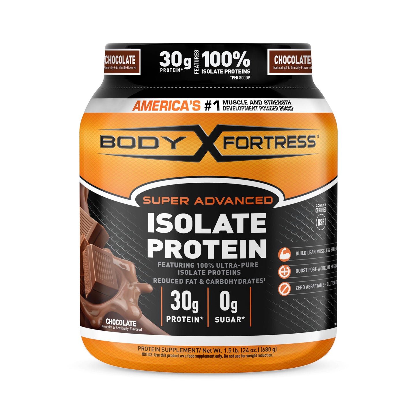 Body Fortress Super Advanced Isolate Protein, Chocolate Protein Powder Supplement Body FortressBuy Supplements Australia