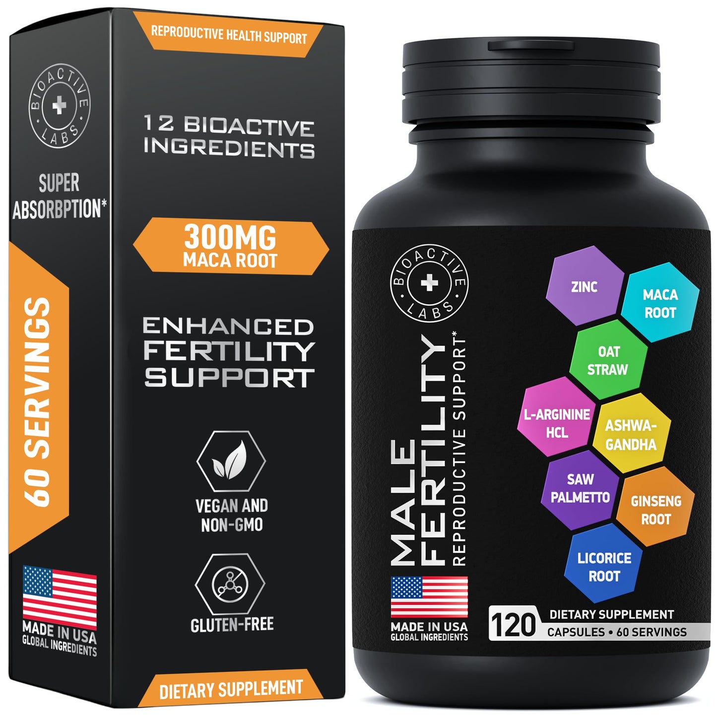 BIOACTIVE LABS Fertility Supplements Prostate Health Supplements Mens Health Bundle BIOACTIVE LABS