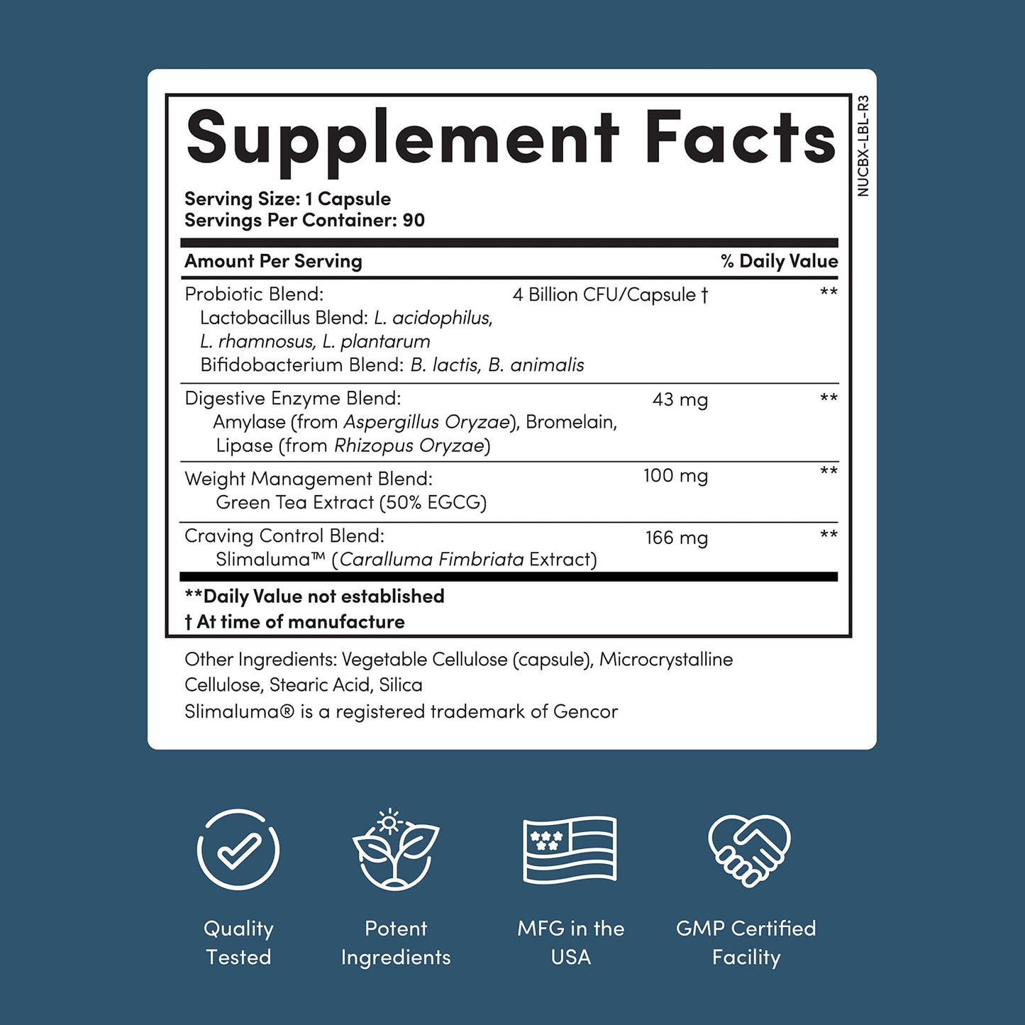Nucific® Bio-X4 4-in-1 Weight Management Probiotic Supplement, 90 Count. NucificBuy Supplements Australia