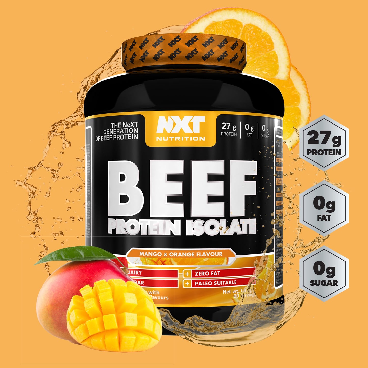 NXT Nutrition Beef Protein Isolate Powder - Protein Powder High in Natural Amino Acids NXT Nutrition