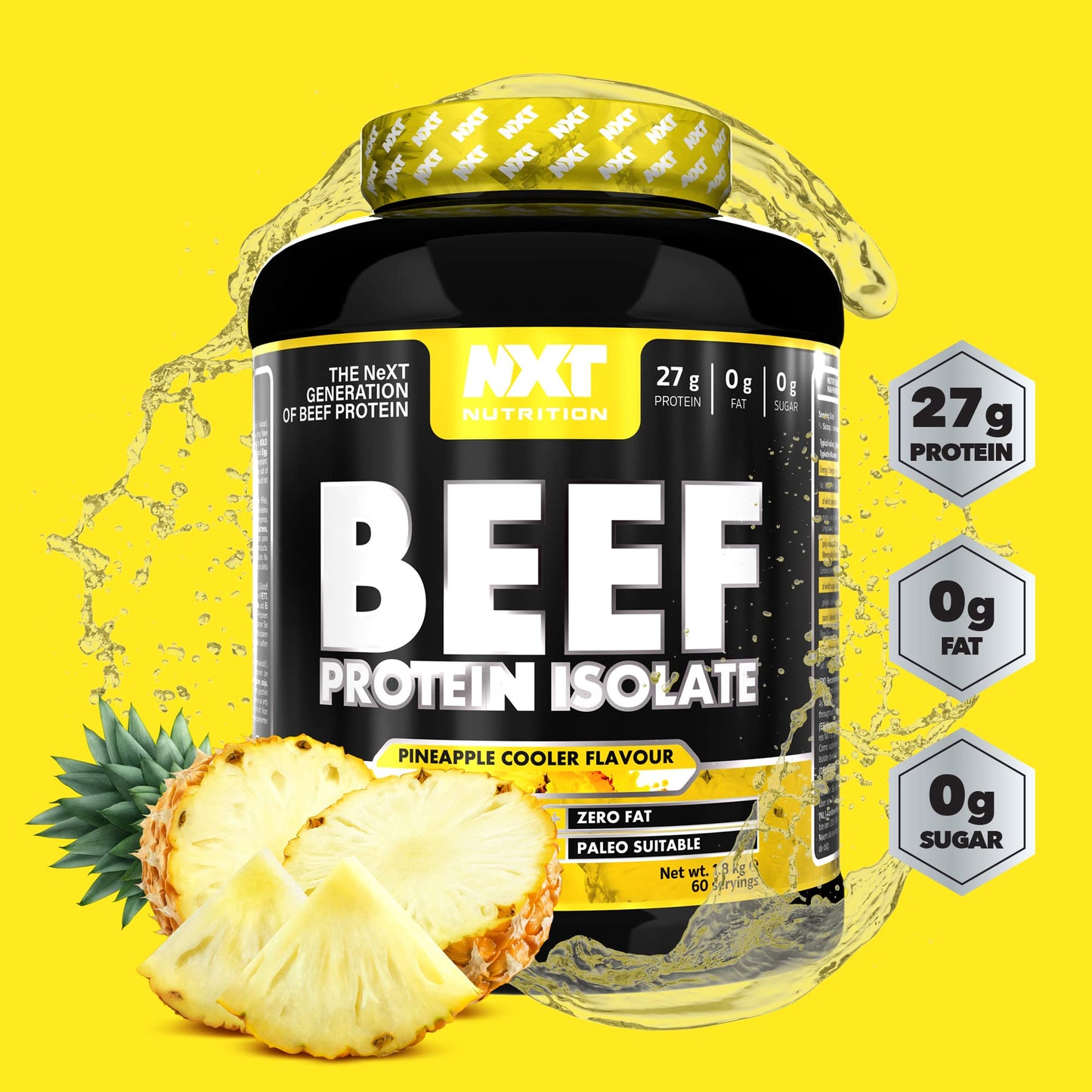 NXT Nutrition Beef Protein Isolate Powder - Protein Powder High in Natural Amino Acids NXT Nutrition