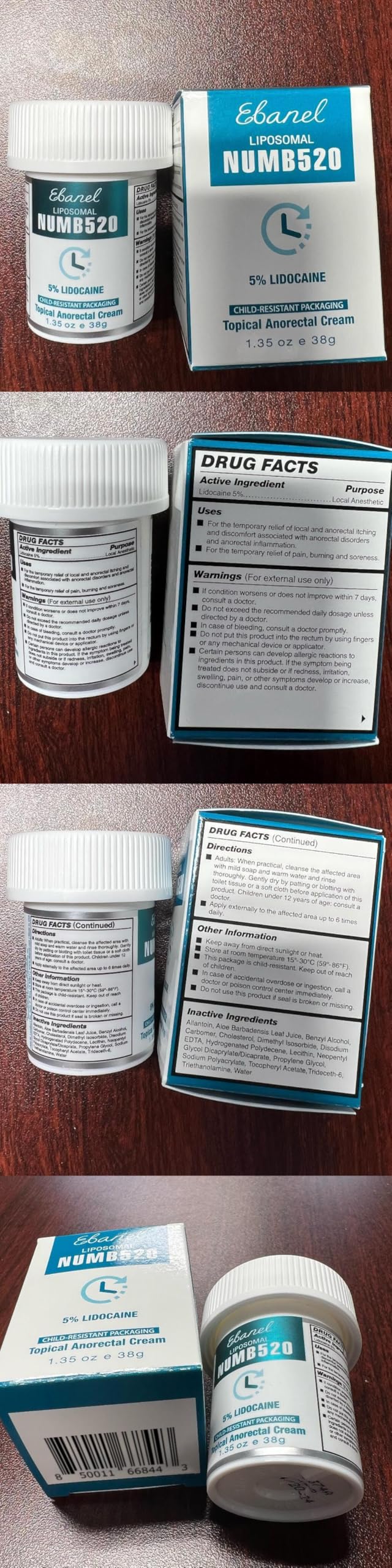 Ebanel 5% Lidocaine Numbing Cream, 2-Pack Pain Relief Burn Itch Numb Cream, Maximum Strength Topical Anesthetic with Allantoin, Vitamin E for Local and Anorectal Uses, Hemorrhoid Treatment Ebanel buy supplements Au