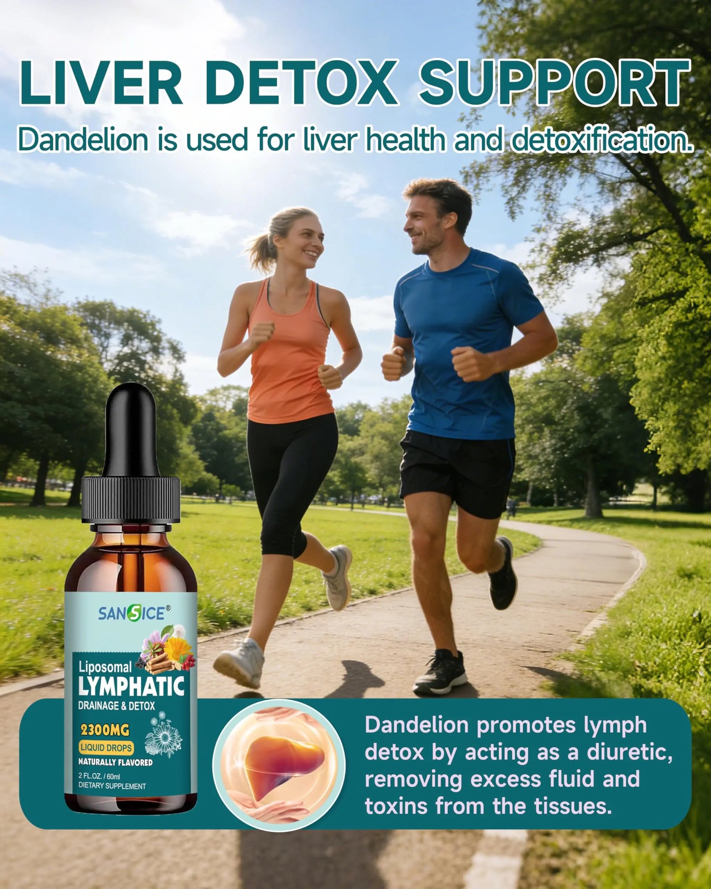 SANSICE Organic Moringa Supplement, Liquid Moringa Leaf Extract for Women & Men, Lymphatic Drainage Supplement with Echinacea for Lymph System Support SANSICE buy supplements Au