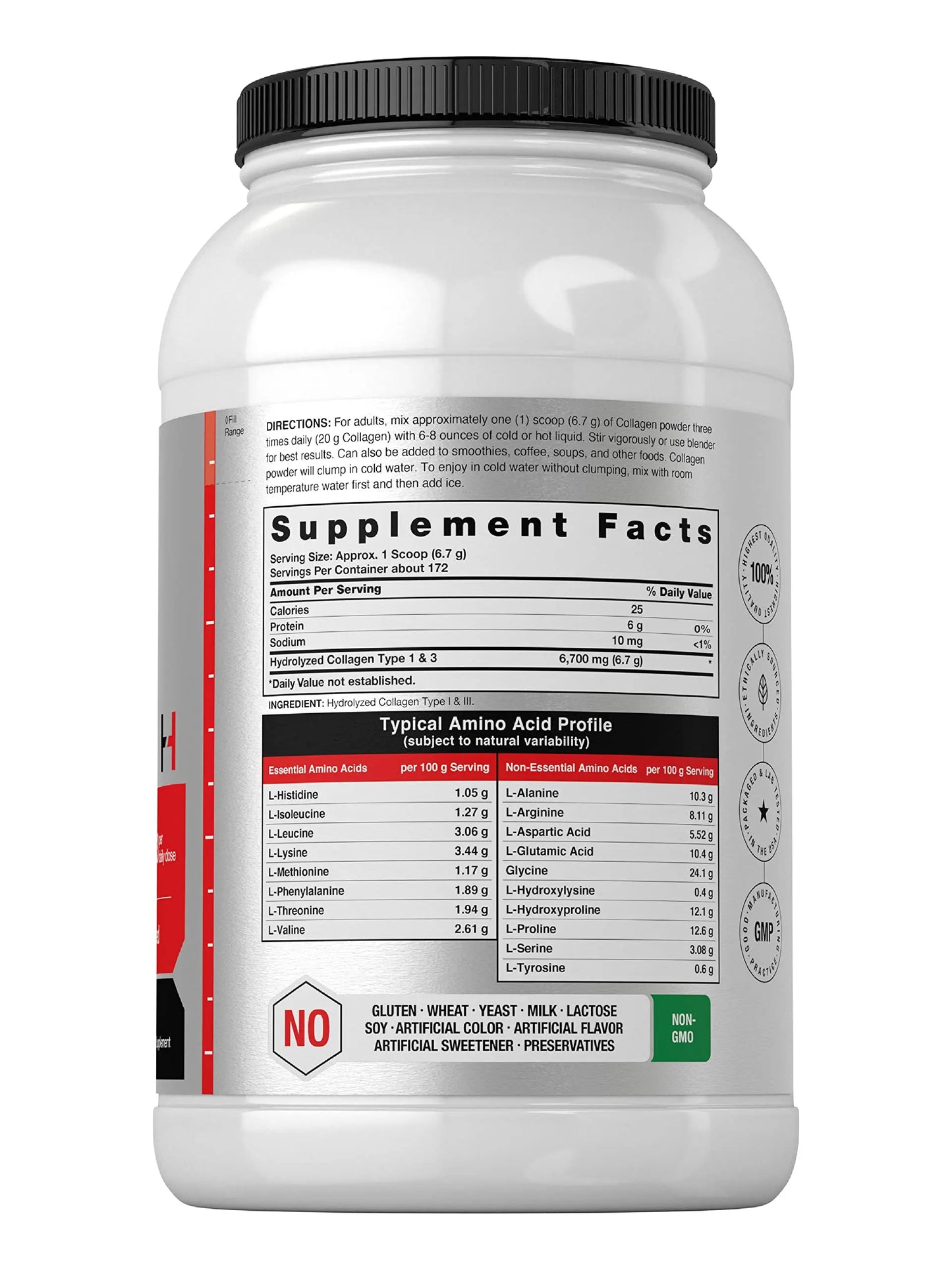 Collagen Peptides Powder 40 oz | Unflavored | Type 1 and 3 | Hydrolyzed Protein Collagen Horbäach