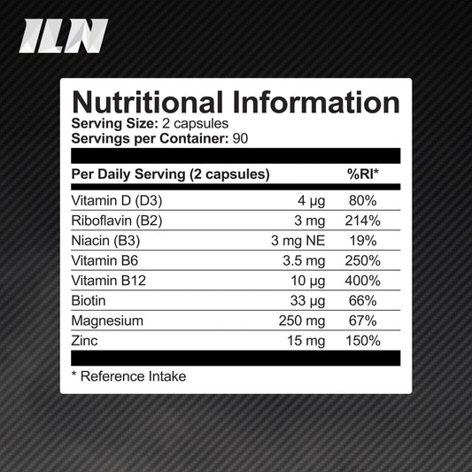 ZM6 - High Strength Zinc Magnesium Supplement - Zinc and Magnesium Tablets Iron Labs Nutrition