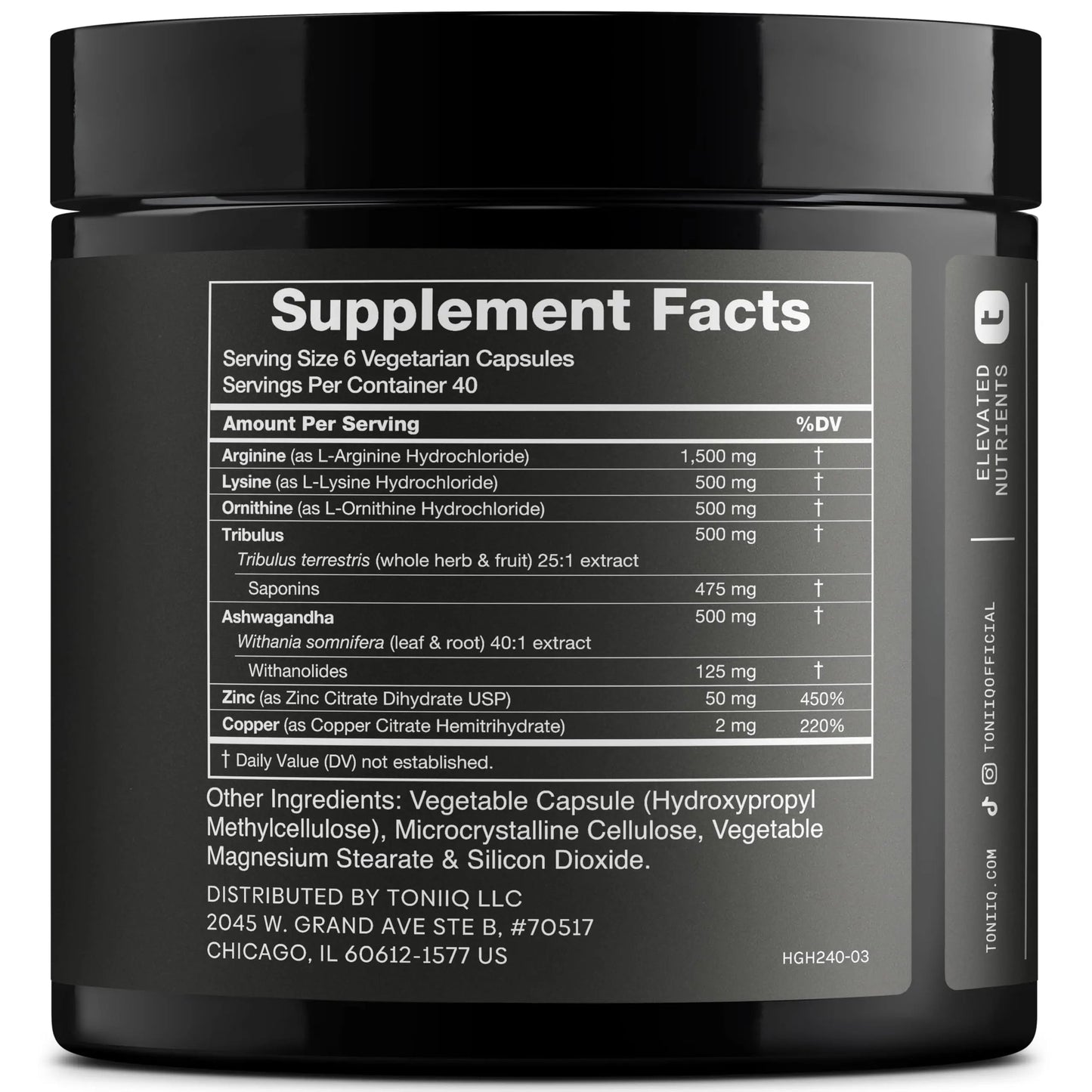 HGH Supplements for Men & Women (240 Count) 3,550mg+ Support Muscle Growth & Healthy Levels of Human Growth Hormone for Men, with High-Purity Arginine, Ornithine, Lysine, Tribulus, and Ashwagandha TQ Toniiq buy supplements Au