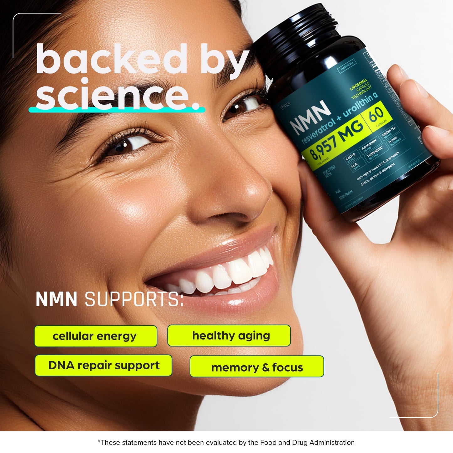 NMN Supplement 8957mg with Real NAD+ Not Just a Booster | Urolithin A, Resveratrol, CoQ10, Alpha Lipoic Acid, Green Tea Extract | Cellular Longevity & Energy Support for Men & Women ThinbiBuy Supplements Australia