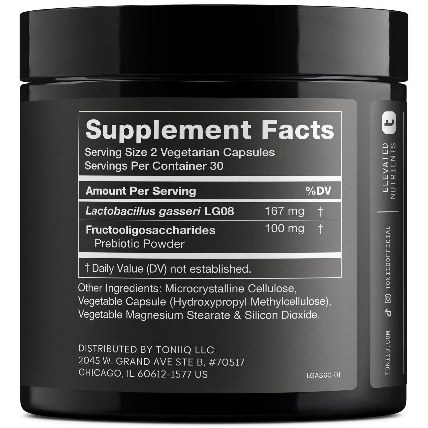 Lactobacillus Gasseri - Ultra High Strength 50 Billion CFU - Delayed Release Capsules - Made with Prebiotic Inulin Fiber - Supports Digestive Health & Gut Flora - Third-Party Lab Tested - 60 Capsules Toniiq buy supplements Au