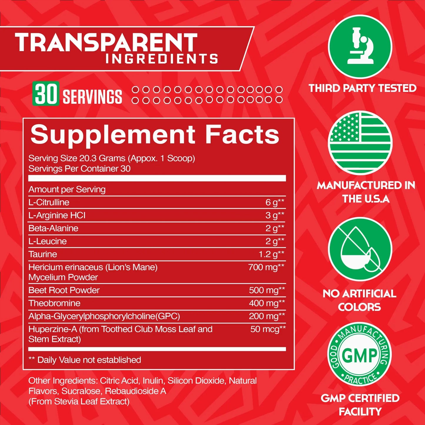 The Supplement Co Nocturnal Pre Workout - No Caffeine Night Time Preworkout for Men The Supplement Co