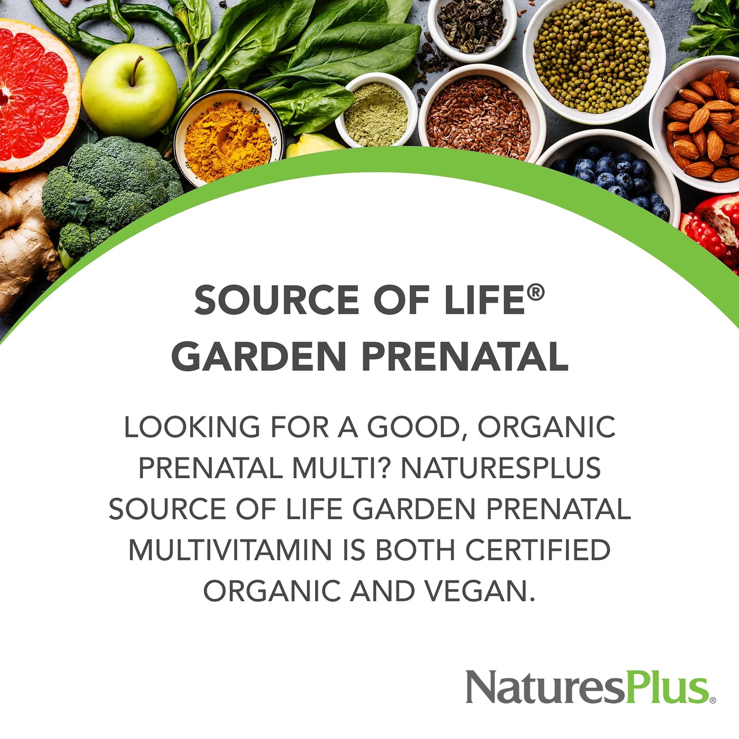 NaturesPlus Source of Life Garden Certified Organic Prenatal Multivitamin - 90 Vegan Tablets Nature's Plus