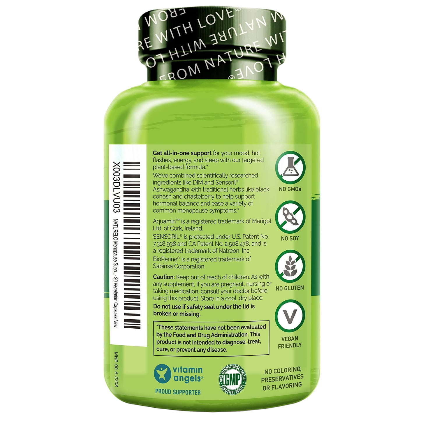 NATURELO Menopause Support, Advanced Multi-Symptom Formula w/Soothing Herbal Blend NATURELO