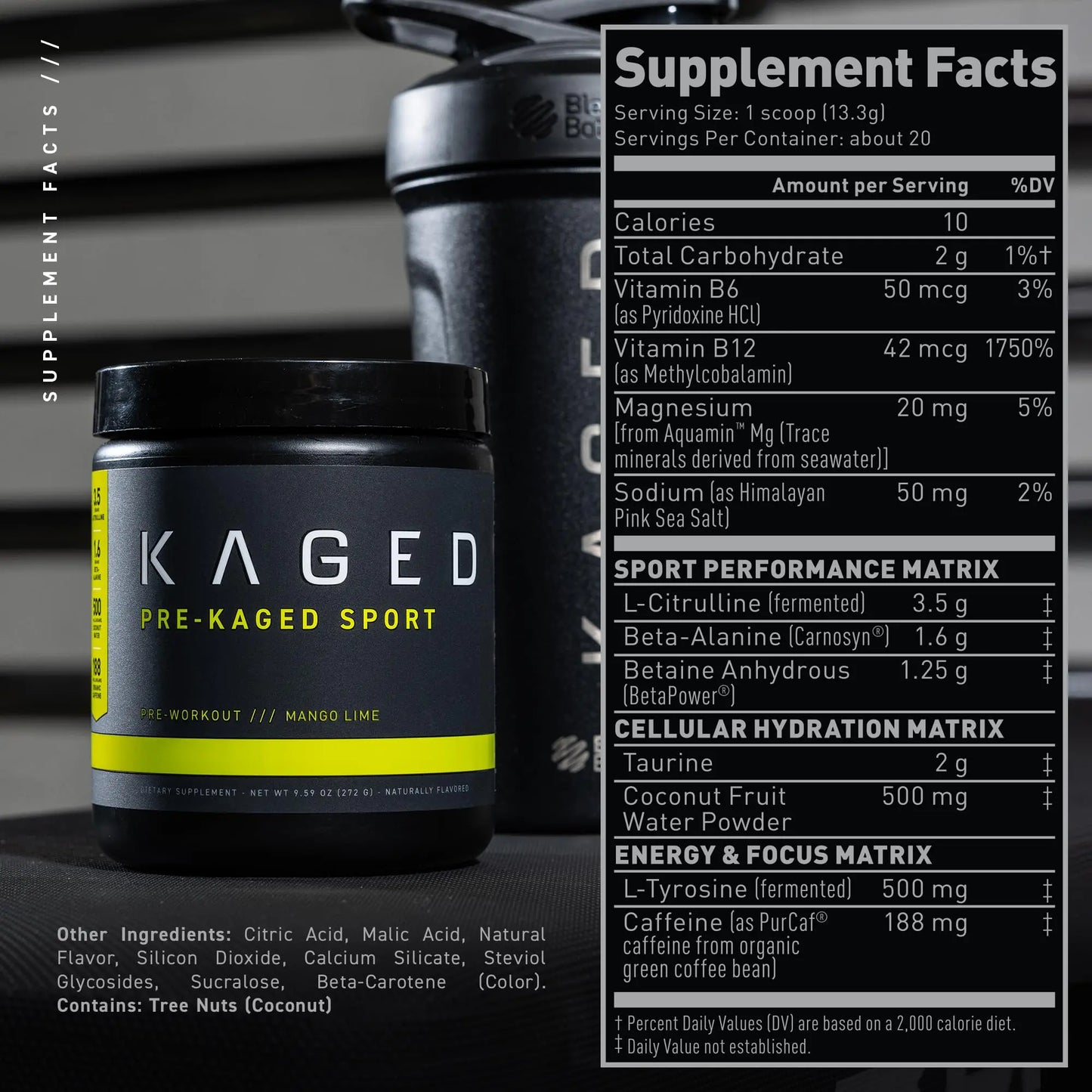 Kaged Pre Sport & Creatine Monohydrate Bundle | Mango Lime Pre + Unflavored Creatine Kaged