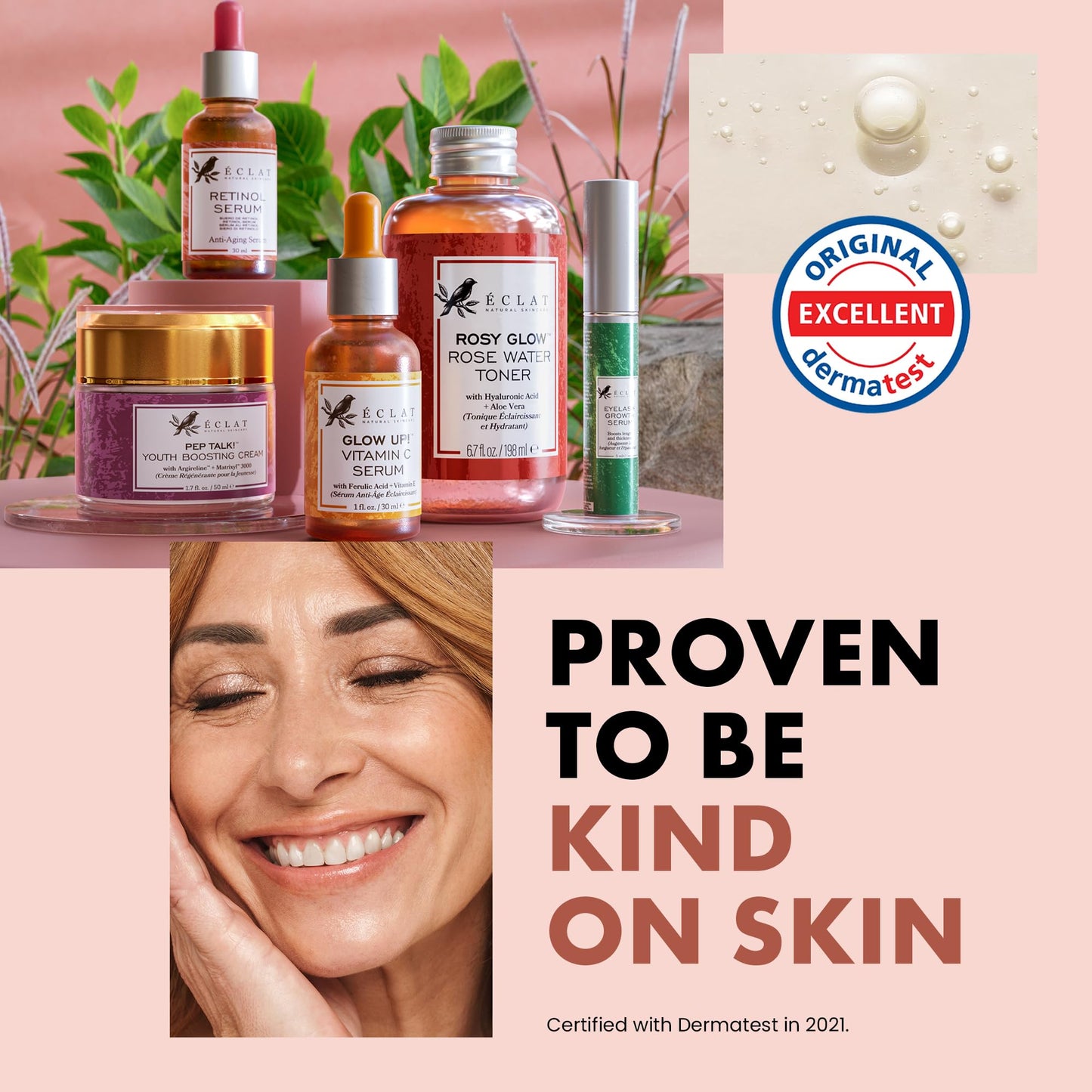 Eclat Skincare Rose Water Toner – Hydrating Toner for Face - Rosewater with Hyaluronic Acid & Aloe Vera - Alcohol Free & Skin Soothing Formula - Rejuvenating & Calming Facial Skin Care Eclat Skincare buy supplements Au