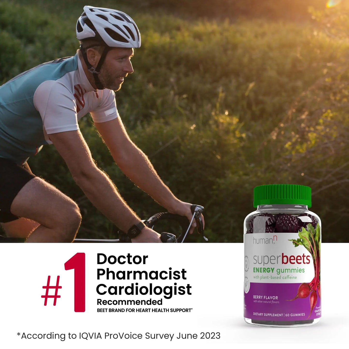 humanN SuperBeets Energy Gummies - Quick Energy & Mental Focus - Help Increase Nitric humanN