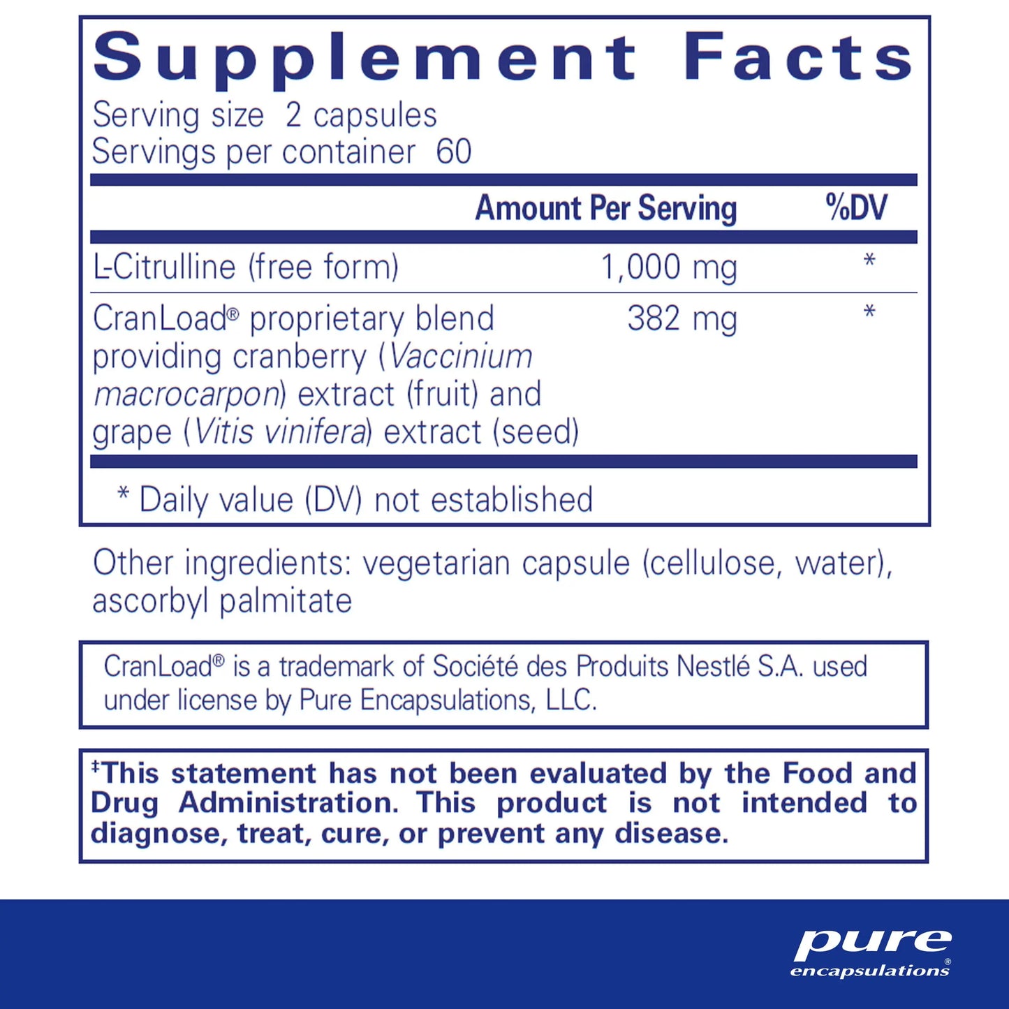 Pure Encapsulations Nitric Oxide Ultra (Capsules) - Supplement Supports Nitric Oxide Pure Encapsulations
