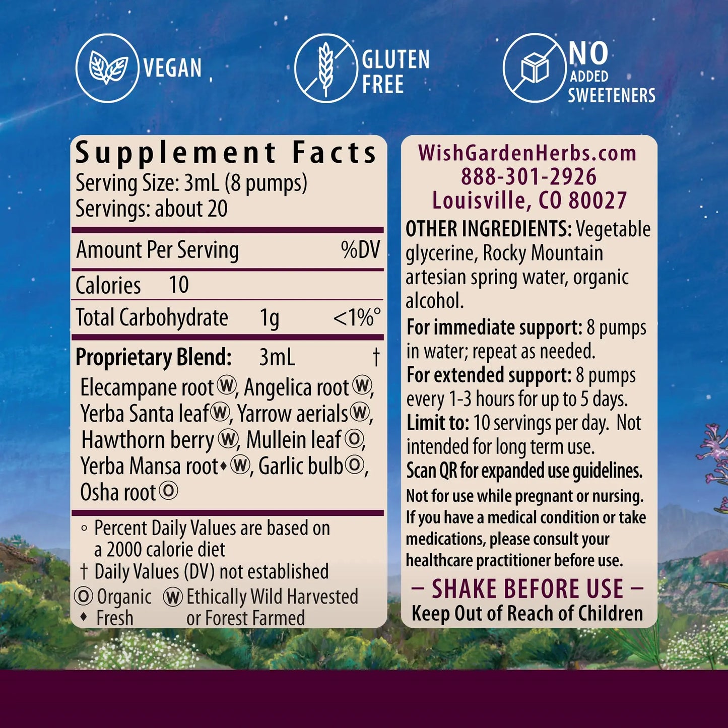 WishGarden Herbs Deep Lung & Bronchial Support - Natural Lung Support Supplement WishGarden