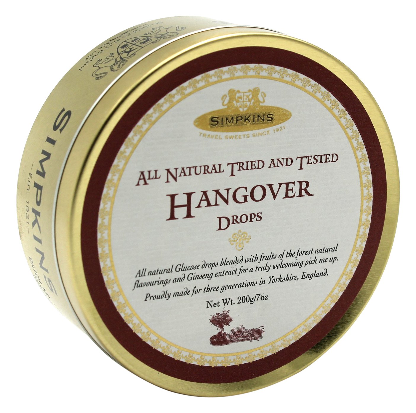 Simpkins Travel Sweets, Hangover Drops, One 200g Tin SIMPKINS buy supplements Au