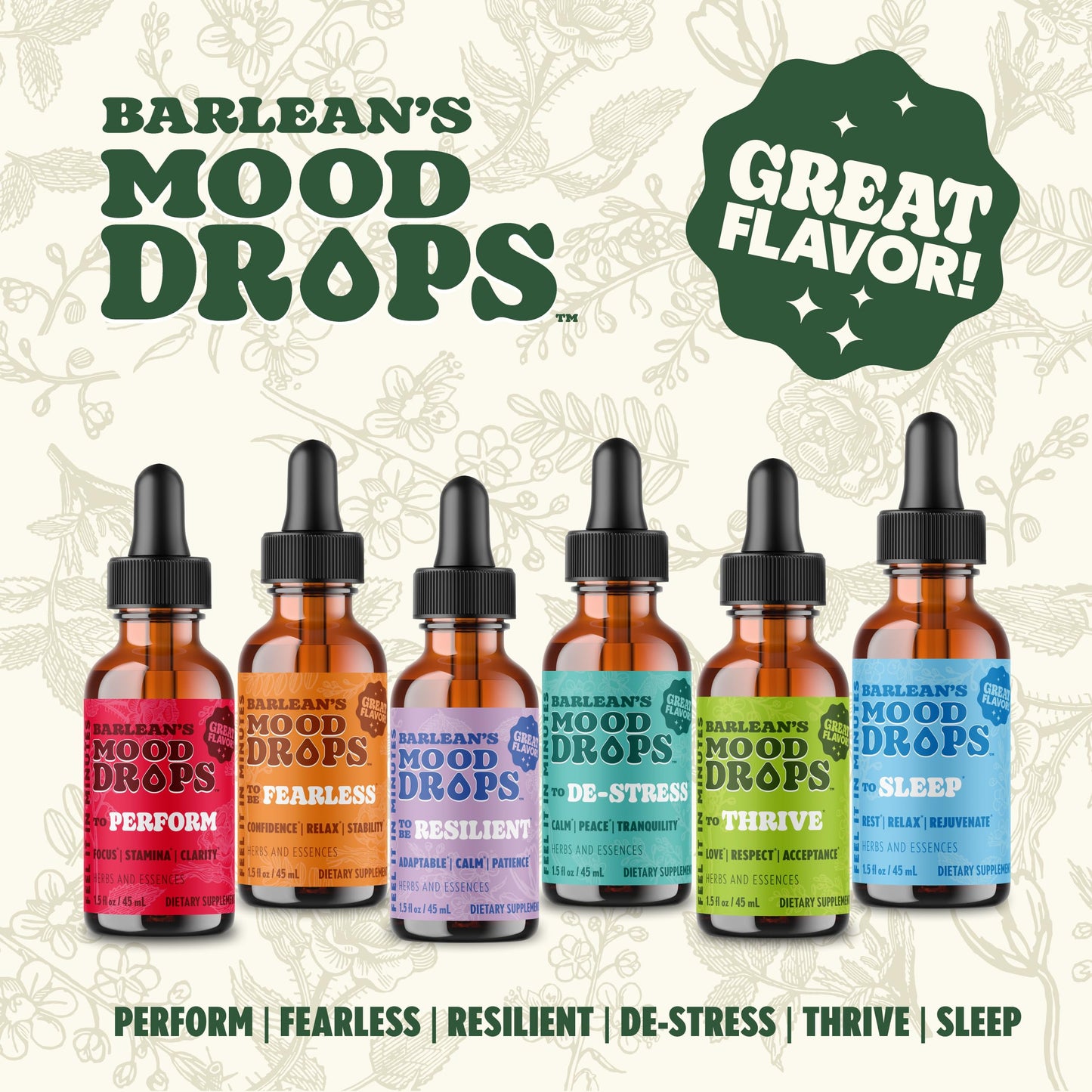 Barlean's Mood Booster Supplement, De-Stress Liquid Drop Supplements for Men and Women, Ashwagandha and L Theanine Extract, Adaptogen Herbs Drops, 1.5 oz Barlean's buy supplements Au