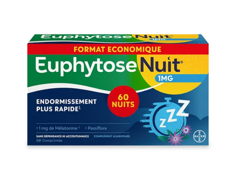Euphytose nuit 1 mg melatonin - 60 tablets