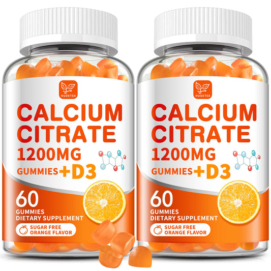 (2 Pack) Calcium Citrate 1200 mg with Vitamin D3 Gummies for Women & Men,Calcium Supplements for Bone & Teeth Support,High Absorption - Easy to Digest, - ElitePharmaCare