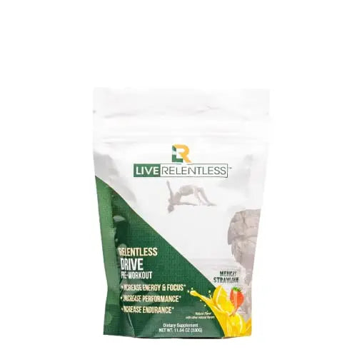 Live Relentless by Tim Kennedy, Drive Pre-Workout, Merica's Strawlemon, 30 Servings Live Relentless