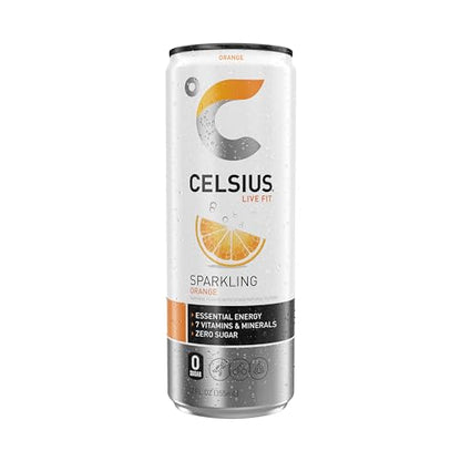 CELSIUS Sparkling Orange, Functional Essential Energy Drink 12 Fl Oz (Pack of 12) CELSIUSBuy Supplements Australia