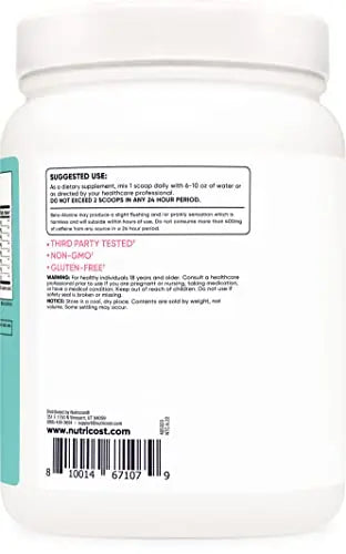 Nutricost Pre-Workout Powder for Women, Peach Mango, 60 Servings Nutricost