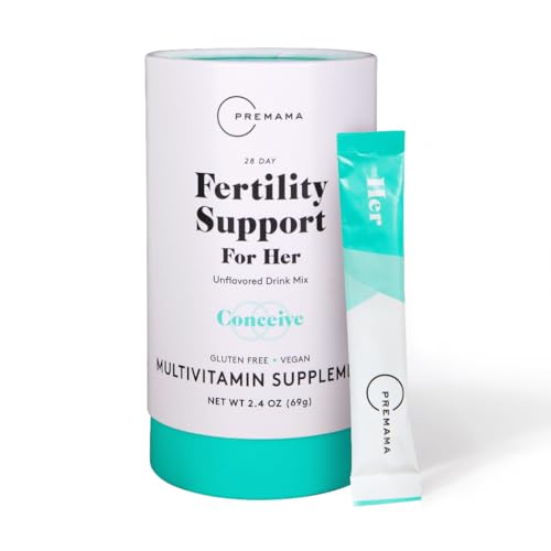 Premama Fertility Support for Her Powder Packets, Multivitamin Supplement Premama