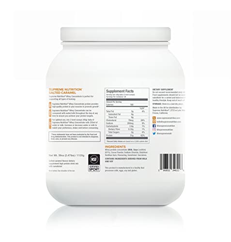 Supreme Nutrition Whey Protein Concentrate | 1.12kg - 28 Servings | Lean Muscle Supreme Nutrition