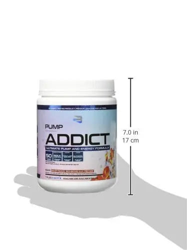 BELIEVE Pump Addict Ultimate Pre-Workout and Energy Formula Sour Peach, 550 g Believe