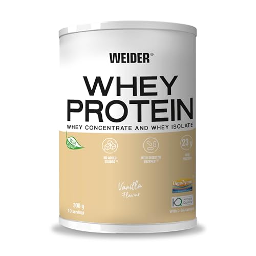 Weider Whey Protein (300g) Vanilla Flavour. Whey Protein from Concentrate and Isolate Weider