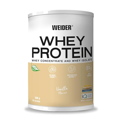 Weider Whey Protein (300g) Vanilla Flavour. Whey Protein from Concentrate and Isolate Weider