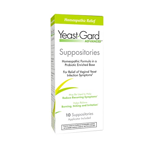 YeastGard Advanced Homeopathic Yeast Infection Vaginal Suppositories - 10 count Box Yeast-Gard