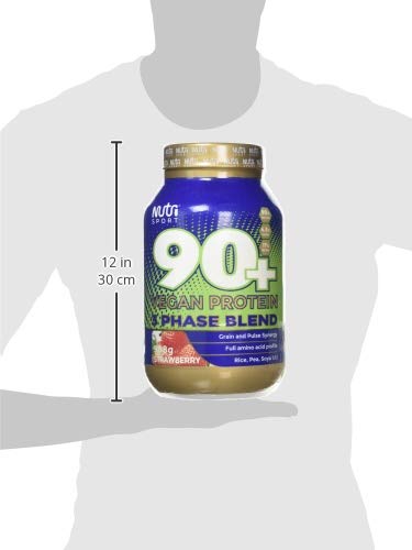 Nutrisport Aspartame Free 90 Plus Vegan Strawberry Protein Powder, 908 g Nutrisport