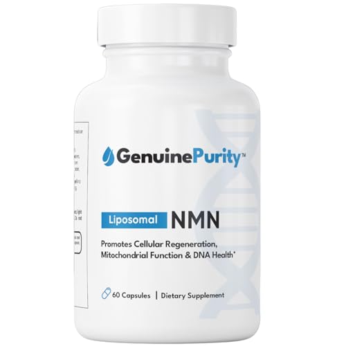 GenuinePurity - 250mg Liposomal NMN Supplement - 60 Vegan Capsules to Support NAD+ Production, Cellular Energy & Healthy Aging - Nicotinamide Mononucleotide for Metabolic Wellness & Immune Support GenuinePurityBuy Supplements Australia