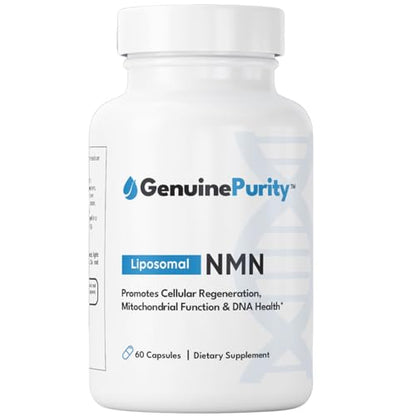 GenuinePurity - 250mg Liposomal NMN Supplement - 60 Vegan Capsules to Support NAD+ Production, Cellular Energy & Healthy Aging - Nicotinamide Mononucleotide for Metabolic Wellness & Immune Support GenuinePurityBuy Supplements Australia