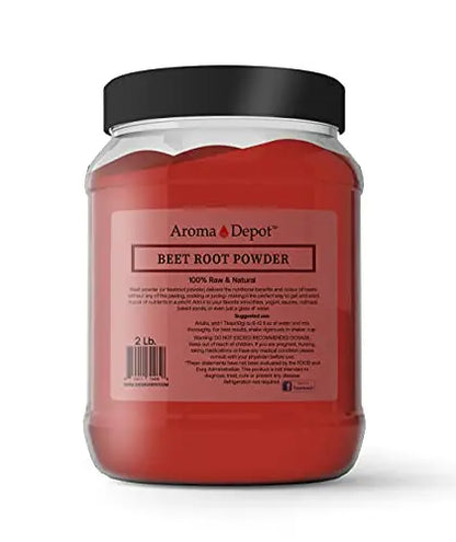 Beet Root Powder 2 lb. by Aroma Depot Raw & Non-GMO I Vegan & Gluten Free I Nitric Oxide Aroma Depot
