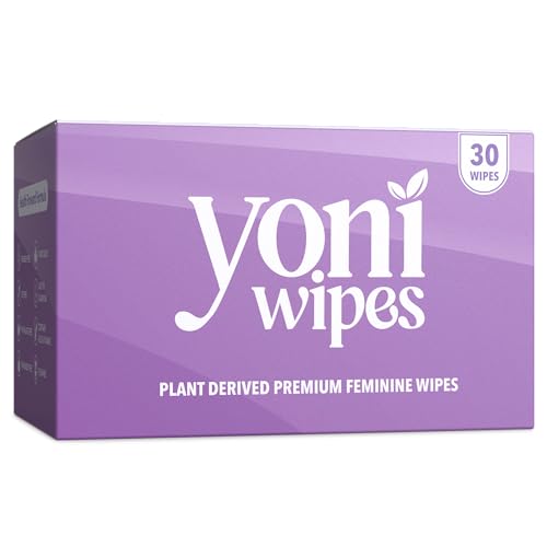 Yoni Wipes - 30 Count Biodegradable & Flushable Feminine Wipes, pH-Balanced, Aloe Vera & Vitamin E Yoni Wipes