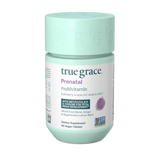 True Grace Prenatal Multivitamin - 60 Vegan Tablets - Supports a Healthy Mom & Baby True Grace
